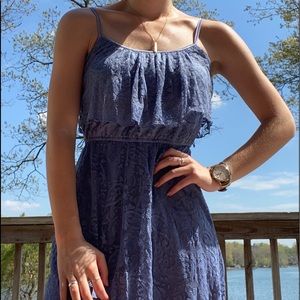 Blue lace summer dress